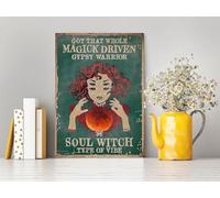 TammieLove Driven Gypsy Warrior Soul Witch Inspired By The Witch Magic Lovers, poster in metallo latta 20,3 x 30,5 cm, TinSignEUa23235