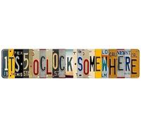 TammieLove Five O Clock Somewhere Unique Metal Wall Decor For Home Bar Diner Pub Metal Tin Sign 20,3 x 30,5 cm, TinSignEUa21906