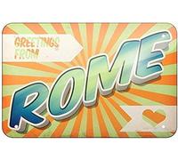 TammieLove Greetings from Rome, cartolina vintage in metallo, 20,3 x 30,5 cm