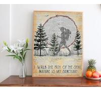TammieLove I Walk The Path Of The Spirit Poster Nature Is My Sanctuary Poster Escursionismo Girl Poster Adventure Girl Poster Girl Escursionismo Decorazione da Parete Metallo Metallo Targa Poster 20,3