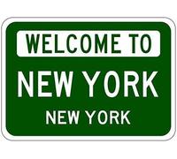 TammieLove Metal Signs New York, New York - USA Welcome to Aluminum City Sign Metal Tin Sign 20,3 x 30,5 cm