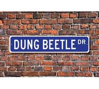 TammieLove Nuovo cartello stradale Dung Beetle Dung Beetle Dung Beetle Sign Dung Beetle Decor Beetle Expert Beetle Studies cartello in latta 10,2 x 40,6 cm, TinSign4X16a8468