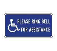TammieLove Please Ring Bell for Assistance Sign Metal Sign 20,3 x 30,5 cm