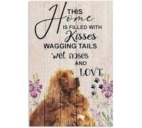 TammieLove Poster in metallo con immagine di setter, decorazione per la stanza, 20,3 x 30,5 cm