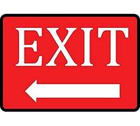 TammieLove Red Exit Left Arrow Sign Business Direction Signs alluminio metallo avvertimento latta segno 20,3 x 30,5 cm