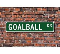 TammieLove Segnale stradale Goalballoalball Signoalball Fanoalball Participant Paralimpico Blind Atleta Sport Cartello in latta 10,2 x 40,6 cm