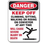 TammieLove Segnali di sicurezza con trasportatore, "Danger Keep Off Will Cause Severe Metal Sign Retro Vintage Tin Sign Metal Sign Metal Poster Wall Art Decor 20,3 x 30,5 cm