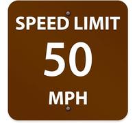 TammieLove Speed Limit 50 Mph Activity Park Metal Tin Sign 30,5 x 30,5 cm