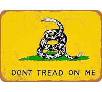 TammieLove Targa da parete in latta con scritta in lingua inglese "Don't Tread On Me" "The Art Iron Paintinge Ma", 20,3 x 30,5 cm