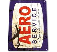 TammieLove Targa in latta B594 Aero Service Mechanic Duty Aviation Shop Pilot Decor metallo latta Sign 20,3 x 30,5 cm