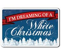 TammieLove Targa in latta con scritta "I'm Dreaming of A White Xmas Song Christmas Snow Holiday", 20,3 x 30,5 cm