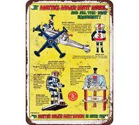 TammieLove Targa in latta del 1967 Major Matt Mason nello spazio, riproduzione vintage, 20,3 x 30,5 cm