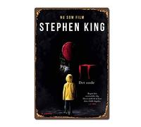 TammieLove Targa in latta Stephen King It 2017, film horror cinematografico, vintage, retrò, in alluminio, 20,3 x 30,5 cm