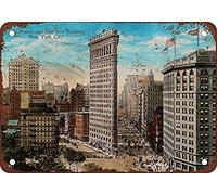 TammieLove Targa in metallo 20,3 x 30,5 cm Flatiron Building Fifth Avenue Coffee House or Home, Tinsigneua19929