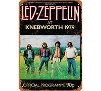 TammieLove Targa in metallo 30,5 x 40,6 cm 1979 Led Zeppelin at Knebworth Riproduzione Vintage Look Targa in metallo, TinSign12X16A12284