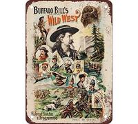 TammieLove Targa in metallo con scritta "1896 del Buffalo Bill Wild West", 20,3 x 30,5 cm