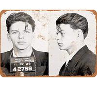 TammieLove Targa in metallo con scritta Frank Sinatra Mug Shot Retro Vintage Custom Metal Sign Home House Coffee Beer Drink Bar 20,3 x 30,5 cm, TinSignEUa65144