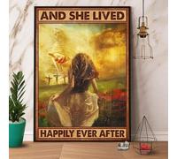 TammieLove Targa in metallo con scritta in lingua inglese "Jesus Save A Girl Give Me Your Hand And She Lived Happily Ever After", 20,3 x 30,5 cm, TinSignEUa44830