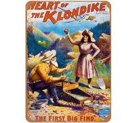 TammieLove Targa in metallo da parete in metallo con scritta "Heart of the Klondike 3" (lingua italiana non garantita), stile retrò, 20,3 x 30,5 cm, TinSignEUa24366