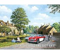 TammieLove Targa metallica Austin Healey Over The Hills, 20,3 x 30,5 cm, TinSignEUa21763