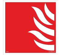 TammieLove Tin Flames Sign FI076 - Targa in metallo per interni ed esterni, quadrata/rotonda, 30,5 x 30,5 cm