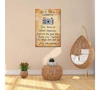 TammieLove TinSignEUa45378 - Targa in metallo con scritta "Life Is Like A Camera Just Focus On What'S Important", decorazione per casa in stile rustico, per compleanno, matrimonio, casa, 20,3 x 30,5