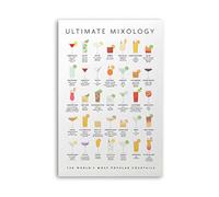 TammieLove TinSignTammieLoveA4567 - Poster in metallo con scritta "Cocktail Ultimate Mixology S, Bartender Knowledge", in metallo, stile retrò, vintage, decorazione da parete, 20 x 30 cm