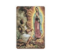 TammieLove Tinsigntammielovea806 Targa in metallo vintage chic Art Decor Virgen De Guadalupe Vergine Maria cattolica, atti, santi, targa in metallo retrò vintage da parete, 20,3 x 30,5 cm
