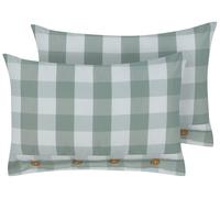 TAMNINE Set di 2 cuscini Trama a scacchi Verde menta 40 x 60 cm
