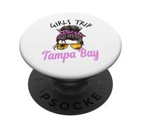 Tampa Bay Florida - Chignon con capelli disordinati per ragazze PopSockets PopGrip Adesivo
