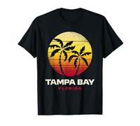 Tampa bay Florida Tropical Florida Beach Tramonto Design Maglietta