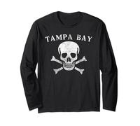 Tampa bay Skull Bones Bandiera Pirata Jolly Roger Grafica Maglia a Manica