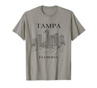 Tampa Florida Minimalist City Travel Souvenir Maglietta