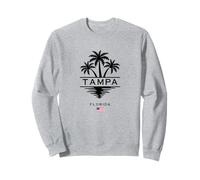 Tampa Florida USA FL Retro Bandiera Americana Palme Felpa
