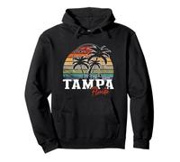Tampa Florida USA FL Retro Bandiera Americana Palme Felpa con Cappuccio