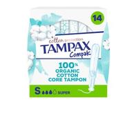 Tampax 100% Organic Cotton Super Plug 14 Units