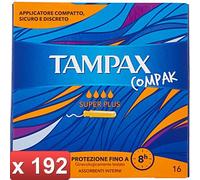 TAMPAX 216 PEZZI - COMPAK SUPER PLUS PZ.16 IN 12 CONFEZIONI 0000000424708