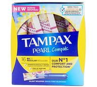 Tampax Compak Pearl Regular 36U, compresse formulate per supporto quotidiano, indicata per supportare il benessere nel lungo periodo, set da 36 pezzi indicato per essere utilizzato con continuità dura