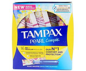 Tampax Compak Pearl Regular 36U, compresse formulate per supporto quotidiano, indicata per supportare il benessere nel lungo periodo, set da 36 pezzi indicato per essere utilizzato con continuità dura