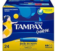 Tampax Compak Regular, 24 Assorbenti Interni con Applicatore in Plastica