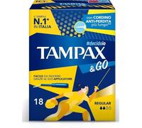 Tampax & Go Regular, 18 Assorbenti Interni con Applicatore in Plastica