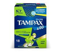 Tampax & Go Super, 18 Assorbenti Interni con Applicatore in Plastica