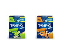 Tampax & Go Super e Super Plus, 72 Assorbenti Interni con Applicatore in Plastica, presa antiscivolo, doppio cordino Protettivo, ginecologicamente Testati, per Flusso Abbondante e molto abbondante