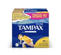 TAMPAX Regular, 40 tamponi con applicatore in cartone e cuore assorbente