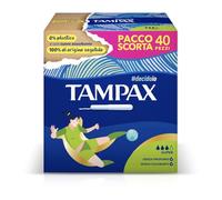 TAMPAX Super, 40 tamponi con applicatore in cartone e cuore assorbente