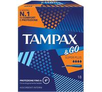 Tampax TAMPAX &GO ASSORBENTE INTERNO SUPER PLUS 18 PEZZI