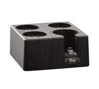 Tamper Mat Stand Stabile Caffè Tamper Holder per uso commerciale Cafe Baristi Venatura del legno Nero 159x159x78mm
