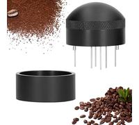 Tamper per ago da caffè, distributore di aghi per caffè | Distributore di miscelatori rotanti manuali,Strumento di agitazione del caffè in lega di alluminio con velocità di estrazione più elevata per