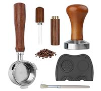 Tamper per Caffè 51mm, Espresso Portafiltro Senza Fondo 51mm, Caffè Tamper Set con Tappetino per Caffè Espresso e Distributore di Aghi per Caffè, Compatibile con DeLonghi Dedica EC680/EC685/EC785