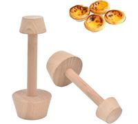 Tamper Per Crostata, 2 Pezzi Tamper Per Crostata in Legno Mini Tamper Per Crostata a Doppia Testa Per Cuocere Mini Muffin Pan Pressa Per Pasticceria Stampi Per Crostata di Uova